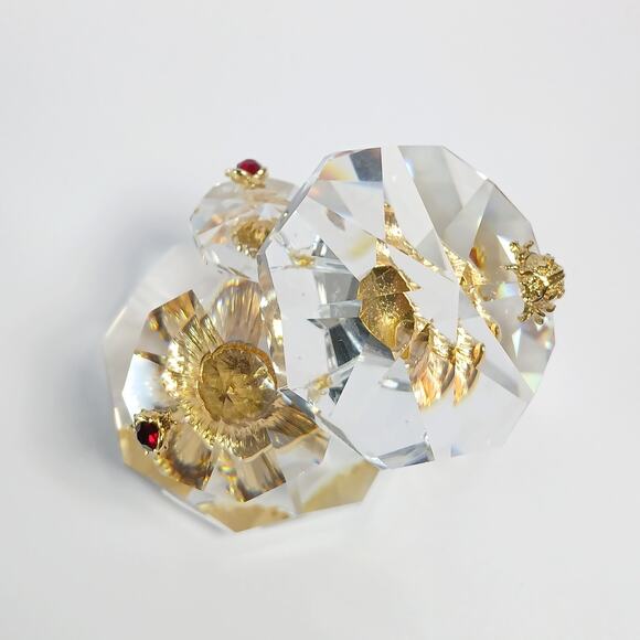 Swarovski 32% Full Lead Crystal Strass Collection Mushrooms & Ladybugs Orig Box - Picture 10 of 11